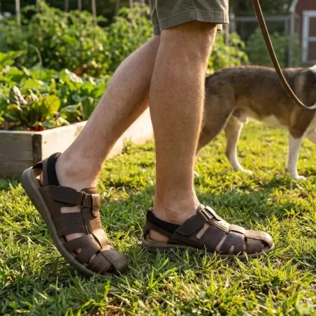 Sandales Titan en cuir - Confort et style pour éleveurs