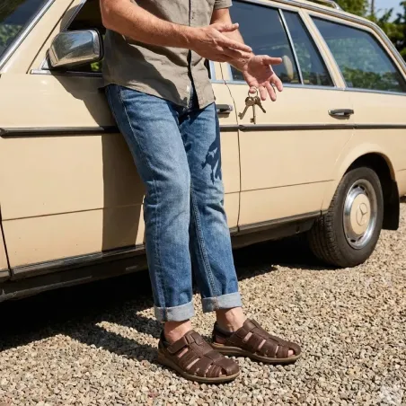 Sandales Titan en cuir - Confort et style pour éleveurs