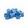 Bagues éco clip Ø16mm turquoise - Lot de 100
