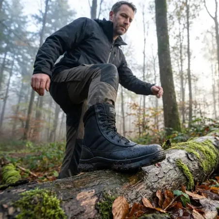 Chaussures Tactic mi-hautes noires antidérapantes pour éleveurs