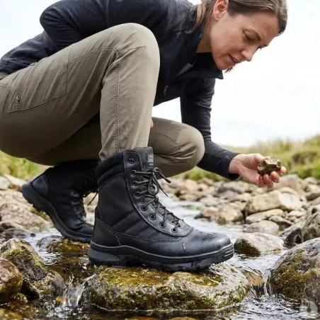 Chaussures Tactic mi-hautes noires antidérapantes pour éleveurs