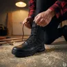 Chaussures Tactic mi-hautes noires antidérapantes pour éleveurs