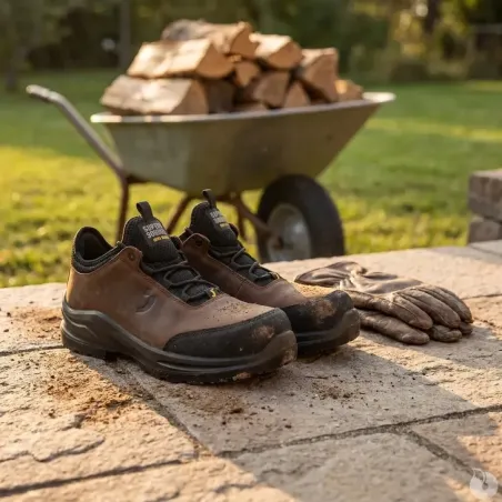 Chaussures sécurité Lea basses S3S cuir marron éleveur