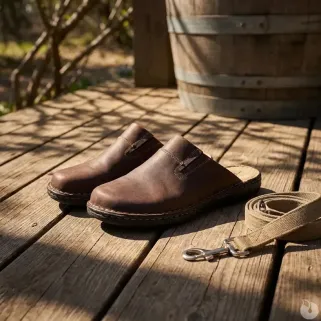 Sabots homme Dubbo en cuir marron - Ayoka - Confort & style