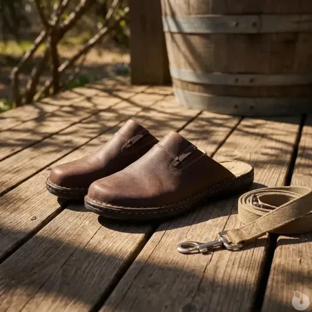 Sabots homme Dubbo en cuir marron - Ayoka - Confort & style