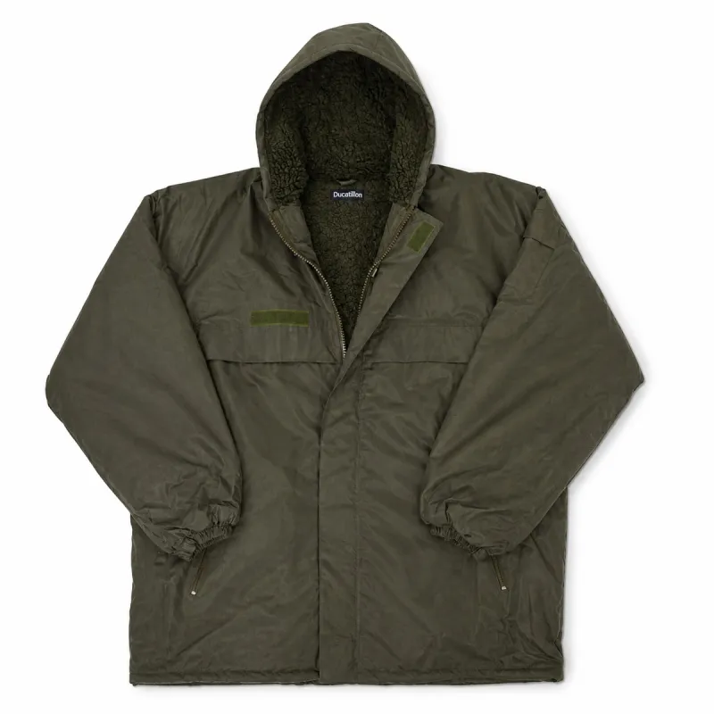 Veste coupe-vent fourrée kaki S à 3XL - imperméable