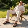 Tongs cuir marron homme - Dirbe Ayoka - Confort & style