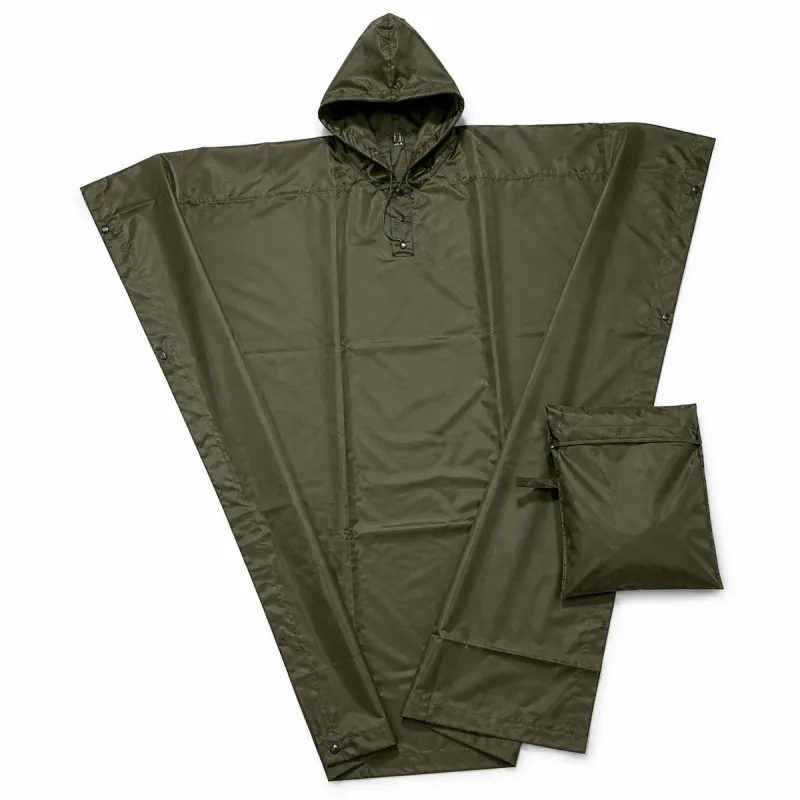 Poncho imperméable kaki taille unique - Percussion®