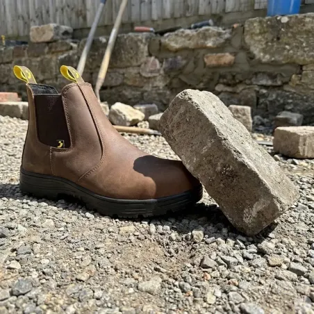 Bottines sécurité Jackman S3 cuir marron - embout acier