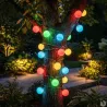 Guirlande LED 20 boules colorées - 14,5 m extérieur