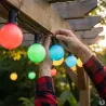 Guirlande LED 20 boules colorées - 14,5 m extérieur