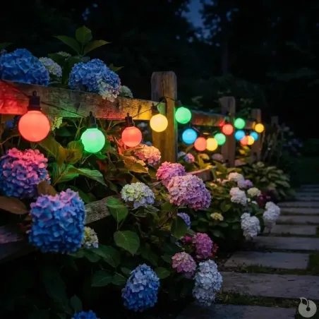 Guirlande LED 20 boules colorées - 14,5 m extérieur