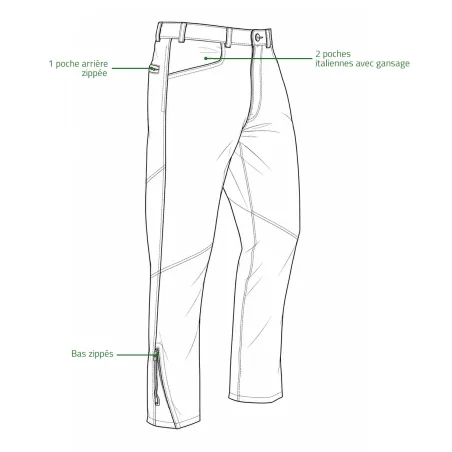 Pantalon cuir Club Interchasse Lug - Taille 56