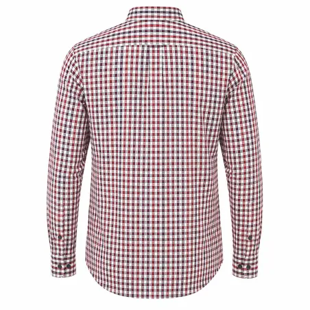 Chemise Vichy coton orange/bleu - M à 3XL - Gandja