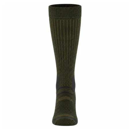 Chaussettes hautes kaki laine mérino - Mixte