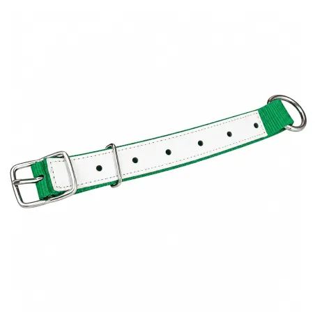 Collier ajustable moutons/chèvres en nylon vert 60cm