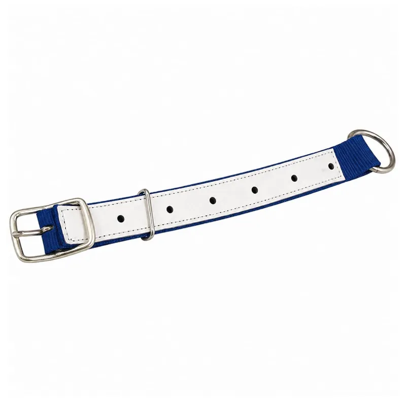 Collier ajustable moutons/chèvres en nylon bleu 60 cm