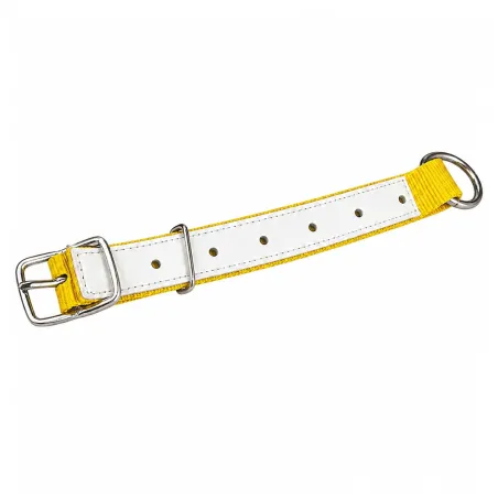 Collier ajustable moutons/chèvres en nylon jaune 60 cm