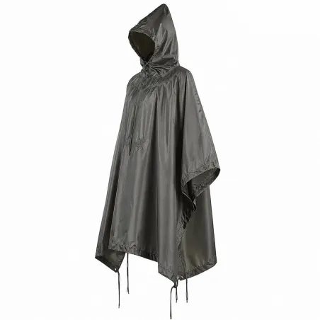 Poncho imperméable kaki unisexe - Taille unique