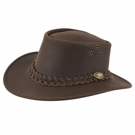Chapeau chasse cuir velour marron imperméable 57-60 cm