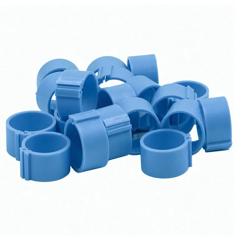 Bagues à clip éco turquoise Ø25mm - Lot de 50 pièces