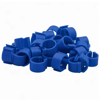 Bagues à clip éco Ø25mm - Lot de 50 Bleu