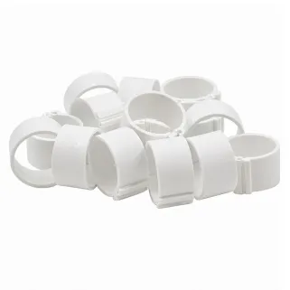 Bagues à clip éco Ø25mm - Lot de 50 pièces blanches