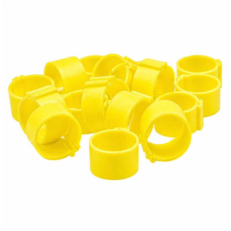 Bagues clip éco Ø25mm jaune - Lot de 50 pièces