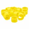 Bagues clip éco Ø25mm jaune - Lot de 50 pièces