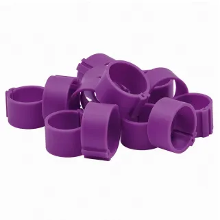 Bagues à clip éco Ø25mm - 50 pièces mauves