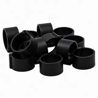 Bagues à clip éco Ø25mm - Lot de 50 noires