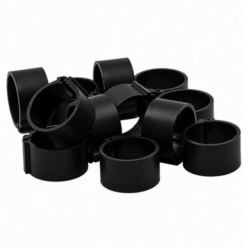 Bagues à clip éco Ø25mm - Lot de 50 noires