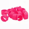 Bagues à clip éco Ø25mm rose - Lot de 50 pièces