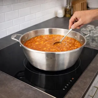Bassine inox Ø38 cm - Confitures tous feux - Parois évasées