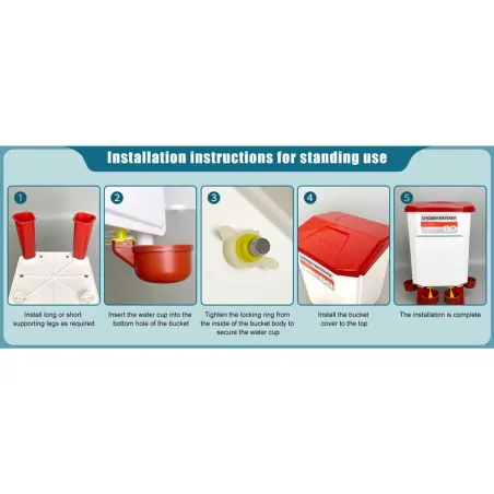 Kit mangeoire 12 kg + abreuvoir 11 L pour volailles