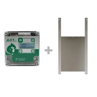 Portier automatique horloge + trappe pour oies 33x50cm