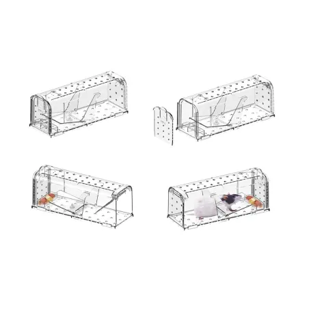 Lot de 2 cages à souris résistantes en plastique aéré
