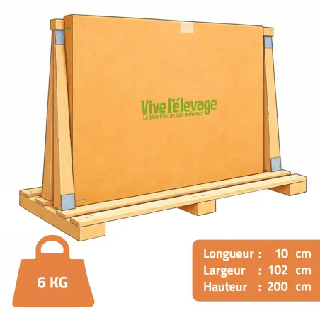Panneau volière alu 102x200 cm avec porte intégrée