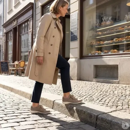 Baskets femme taupe aspect cuir PU - Fermeture éclair 36-41
