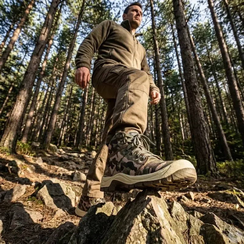 Chaussures sécurité montantes camo S3 pour élevage