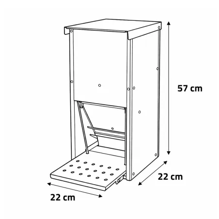 Mangeoire volailles 12 kg anti-nuisibles vert thermolaqué