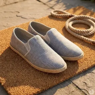 Chaussures toile homme gris - Confort décontracté