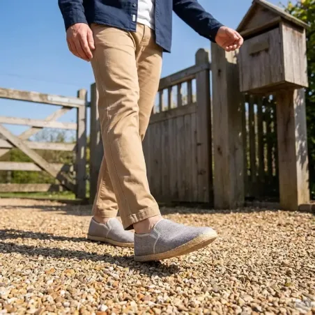 Chaussures toile homme gris - Confort décontracté