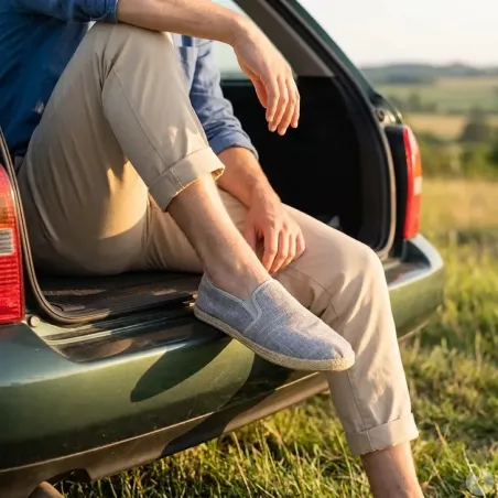 Chaussures toile homme gris - Confort décontracté