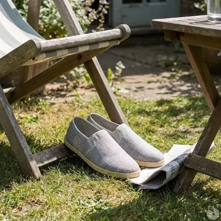 Chaussures toile homme gris - Confort décontracté