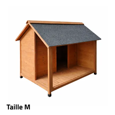 Niche en Bois pour Chien - Terrasse Épicéa 100x90x82cm