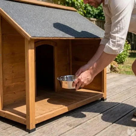 Niche en Bois pour Chien - Terrasse Épicéa 100x90x82cm