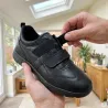 Baskets cuir velcro éleveur - Semelle PVC antidérapante
