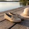 Mocassins femme cuir suédé beige 36-41 - Confort & élégance