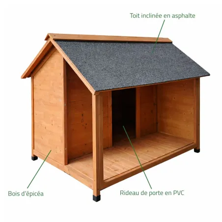 Niche en bois pour terrasse - Épicéa 150x120x120 cm